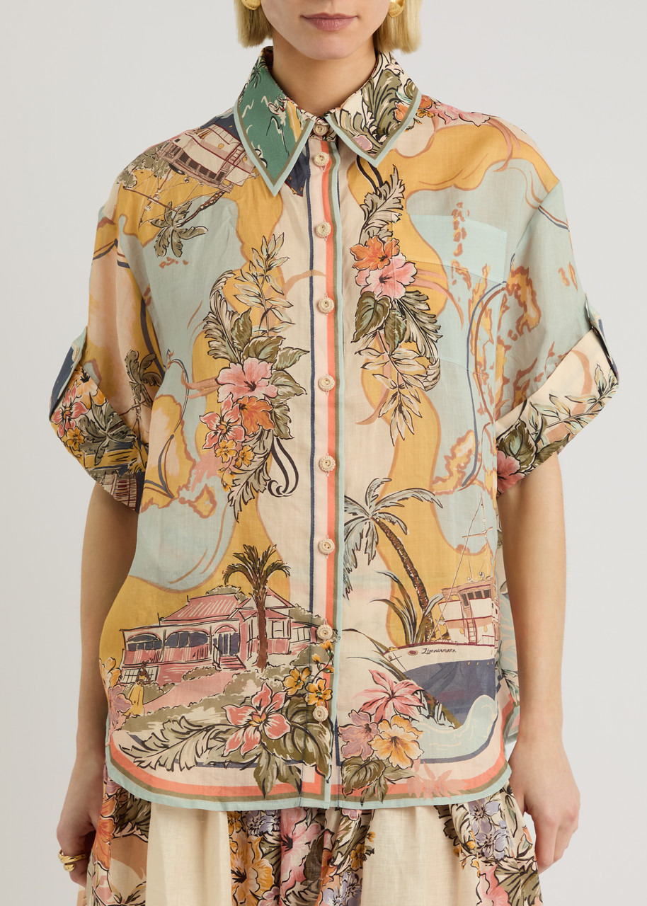Zimmermann Crush Printed Ramie Shirt - 2