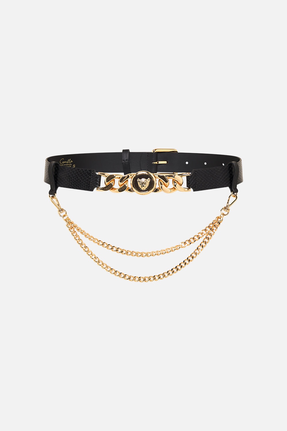 LEOPARD BUTTON BELT WITH CHAIN - 1
