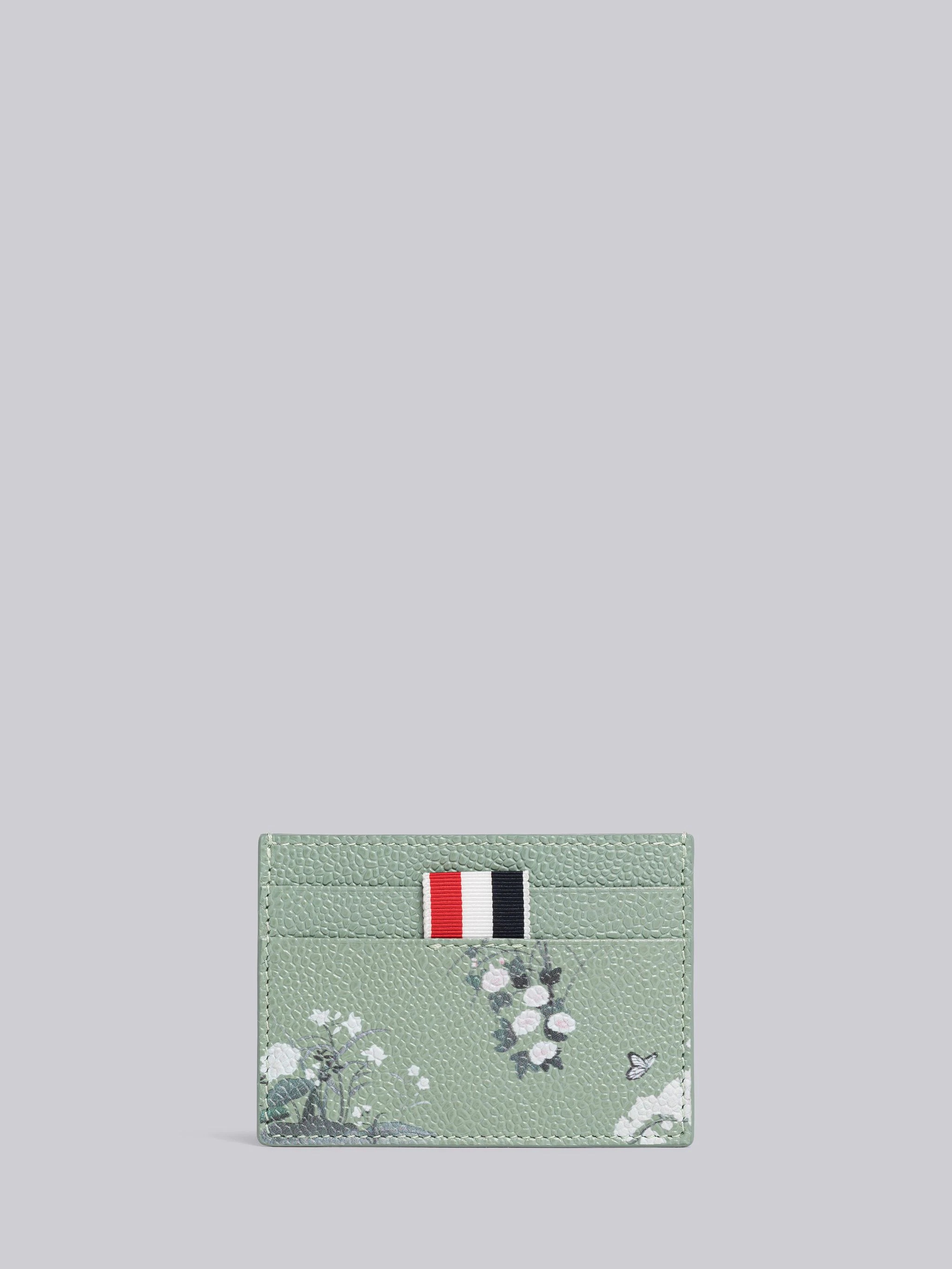 Pebble Grain Leather Toile Single Card Holder - 1