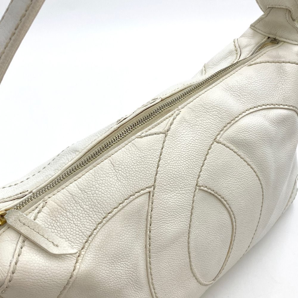 Chanel No.9 White Stitch CC Handbag - 10