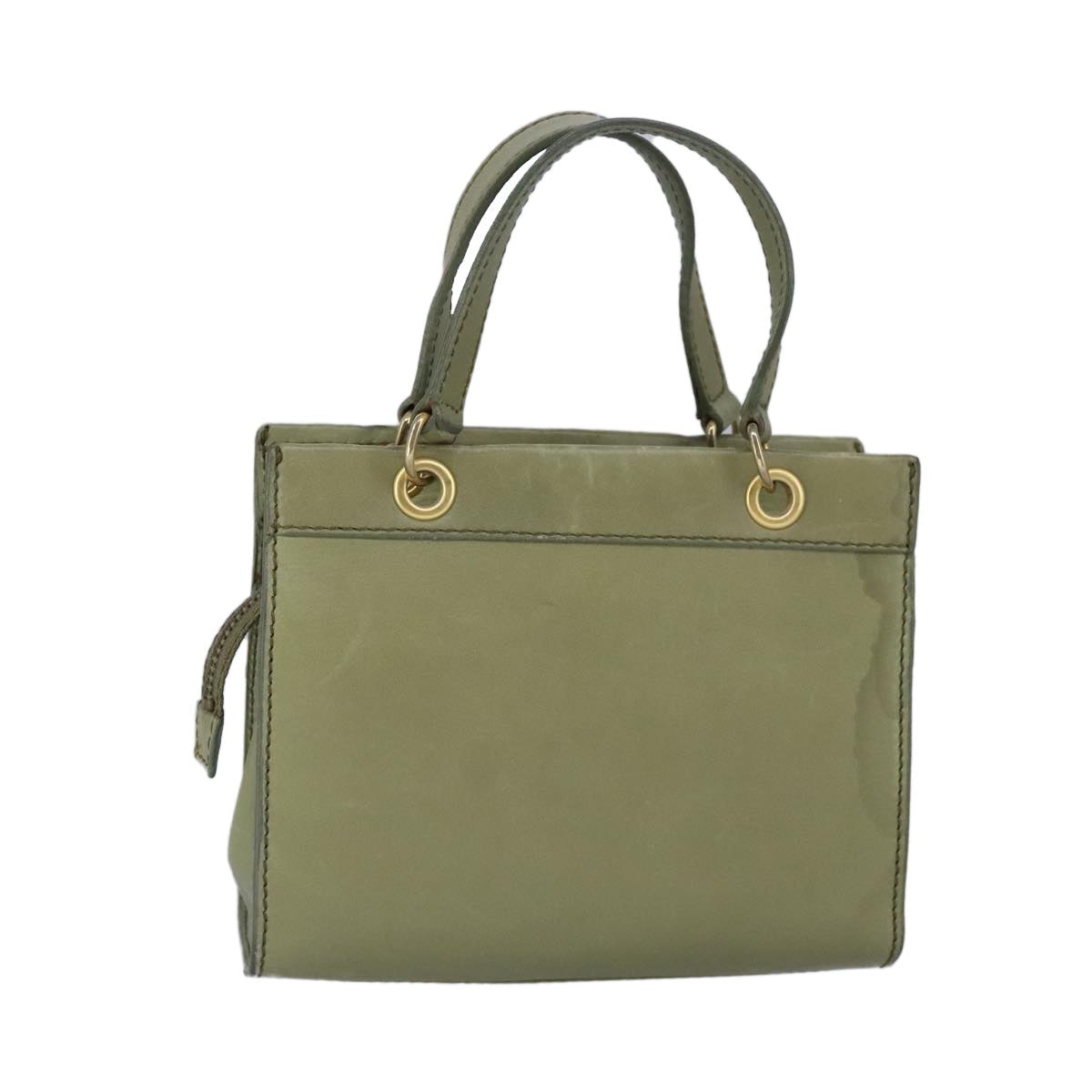 CELINE Hand Bag Leather Khaki - 3