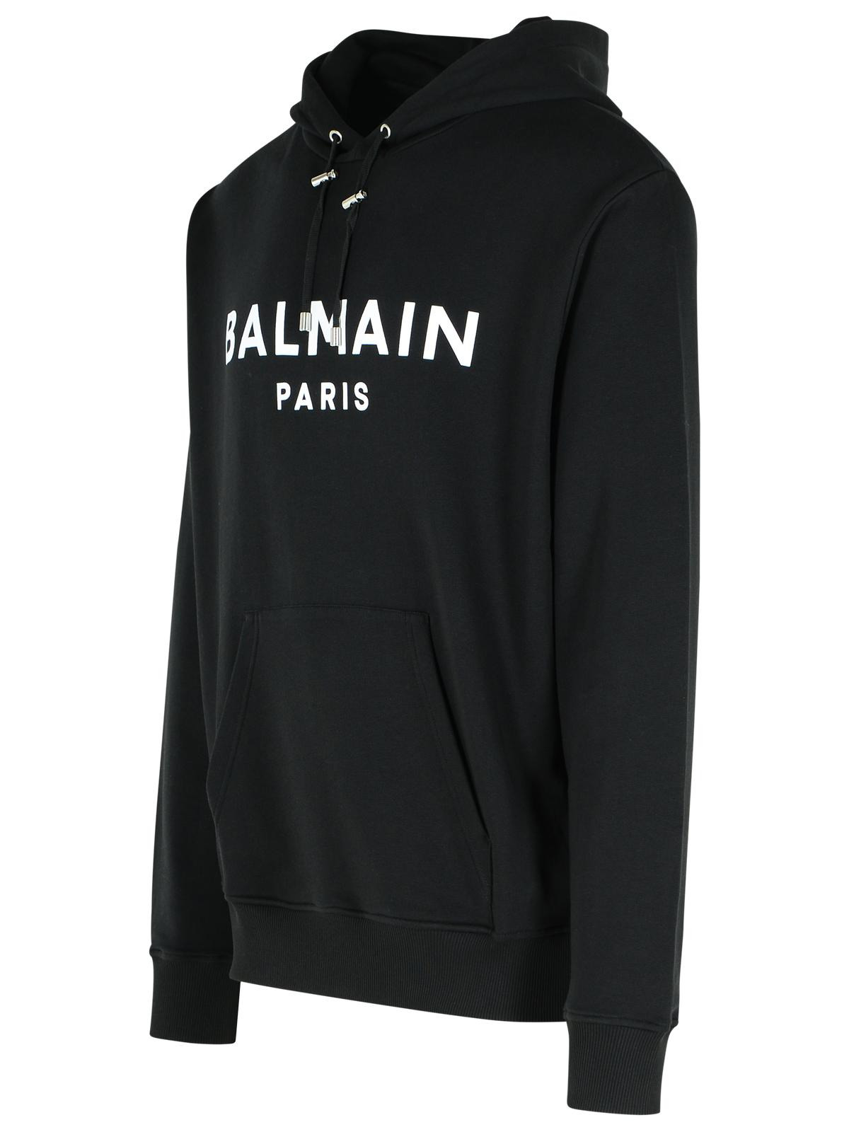 Balmain Black Cotton Sweatshirt Men - 2