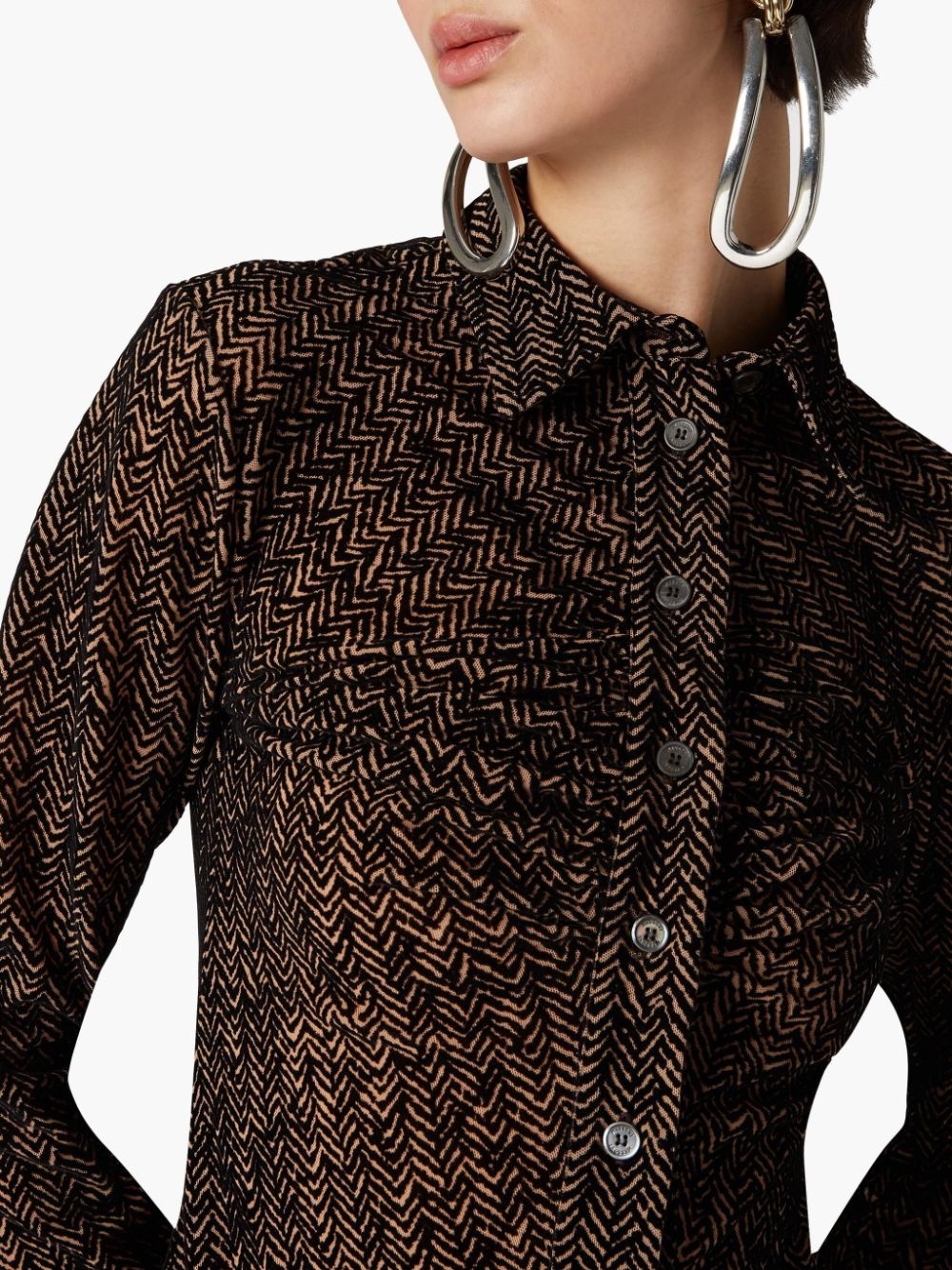 zigzag-woven shirt - 5