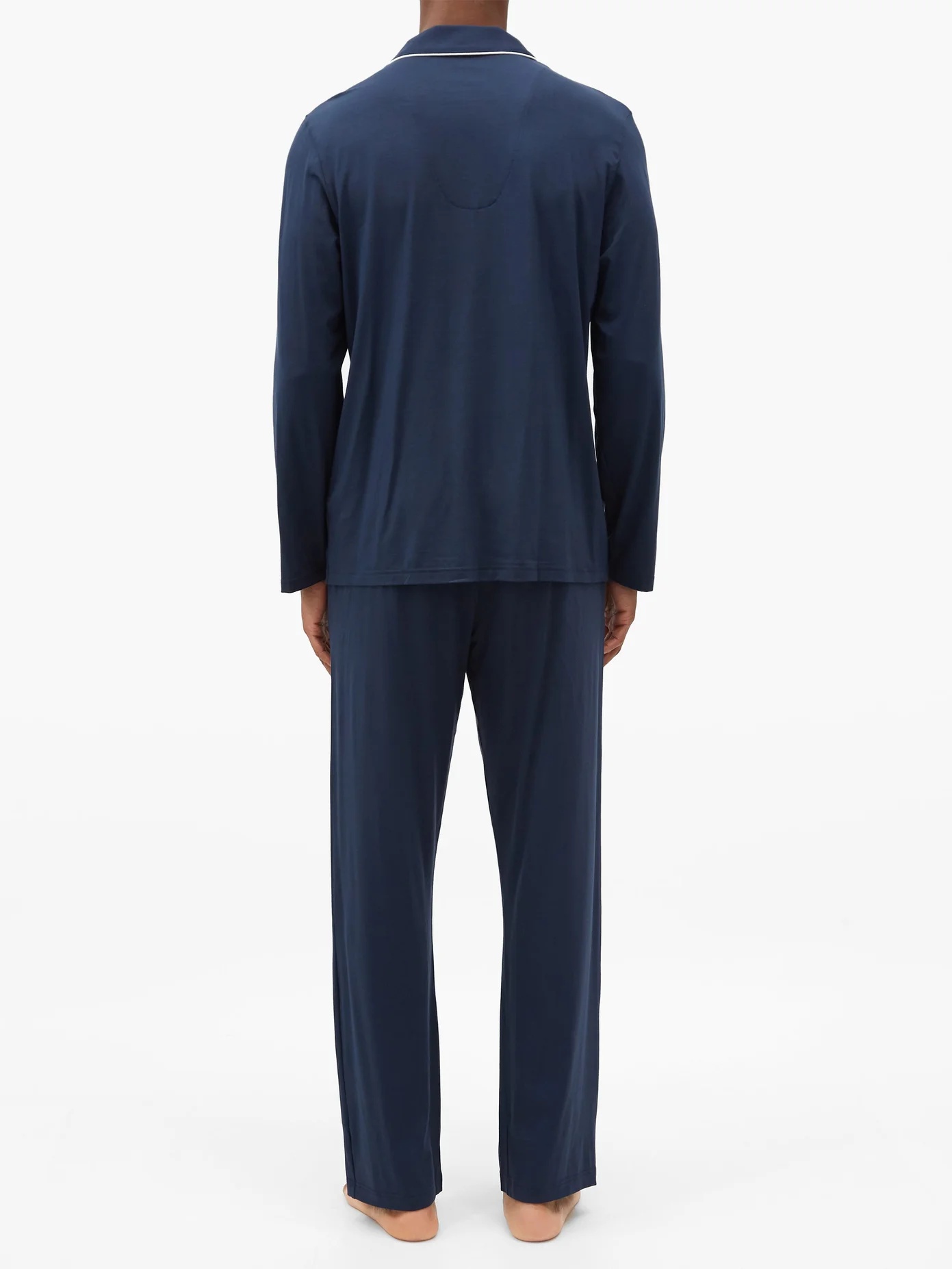 Basel piped-trim modal-blend pyjamas - 5