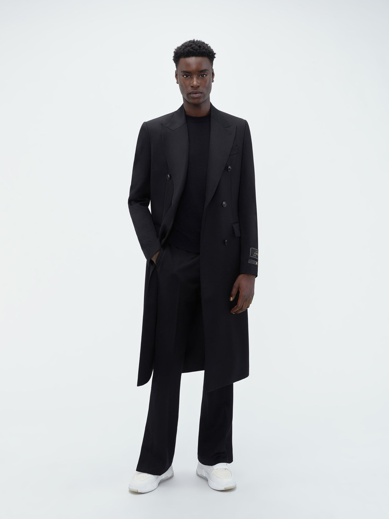 DOUBLE BREAST OVERCOAT-BLACK 2