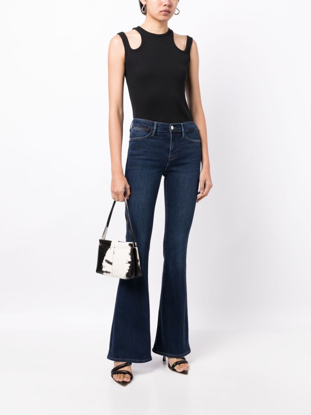 mid-rise flared jeans - 2