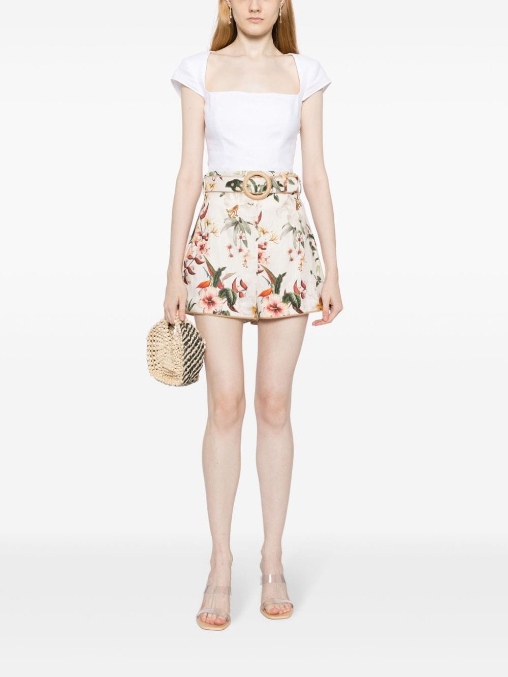 Lexi floral-print linen shorts - 2