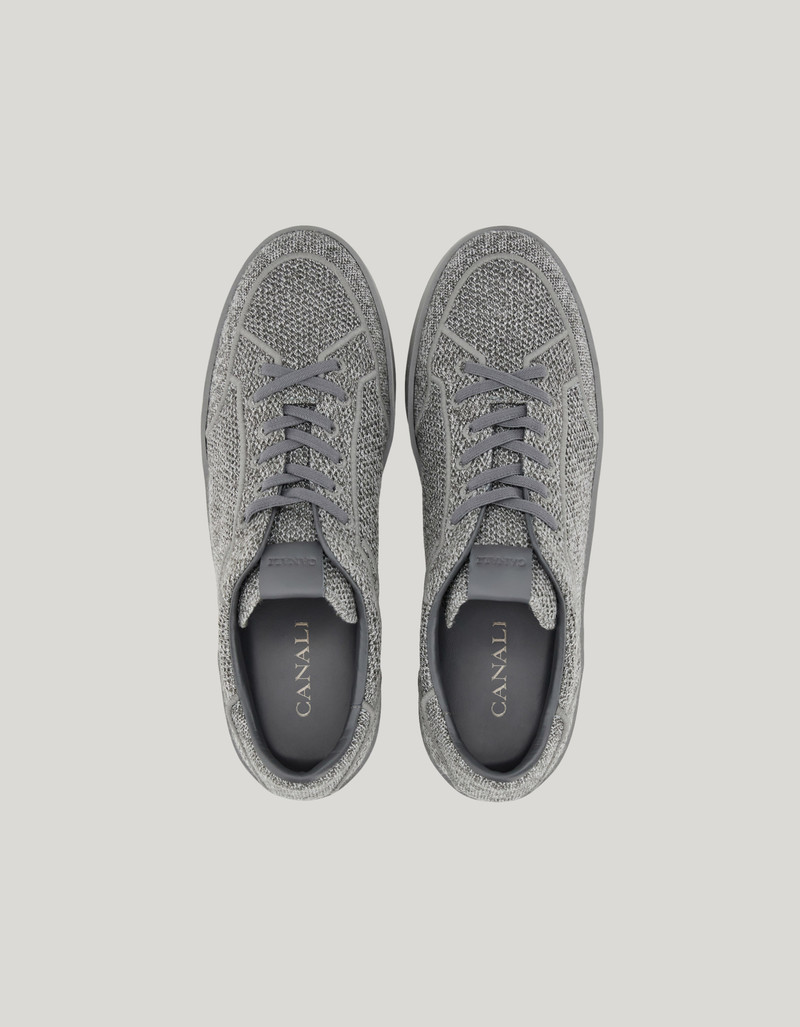 CANALI NUVOLA POLYESTER KNIT SNEAKERS DERBY WITH RUBBER SOLE 4