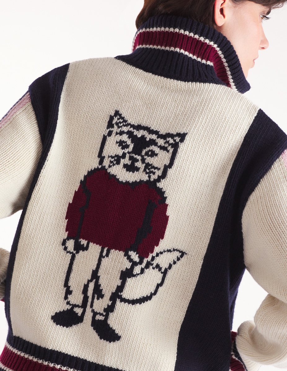 KNITTED COLLEGE BLOUSON - 2