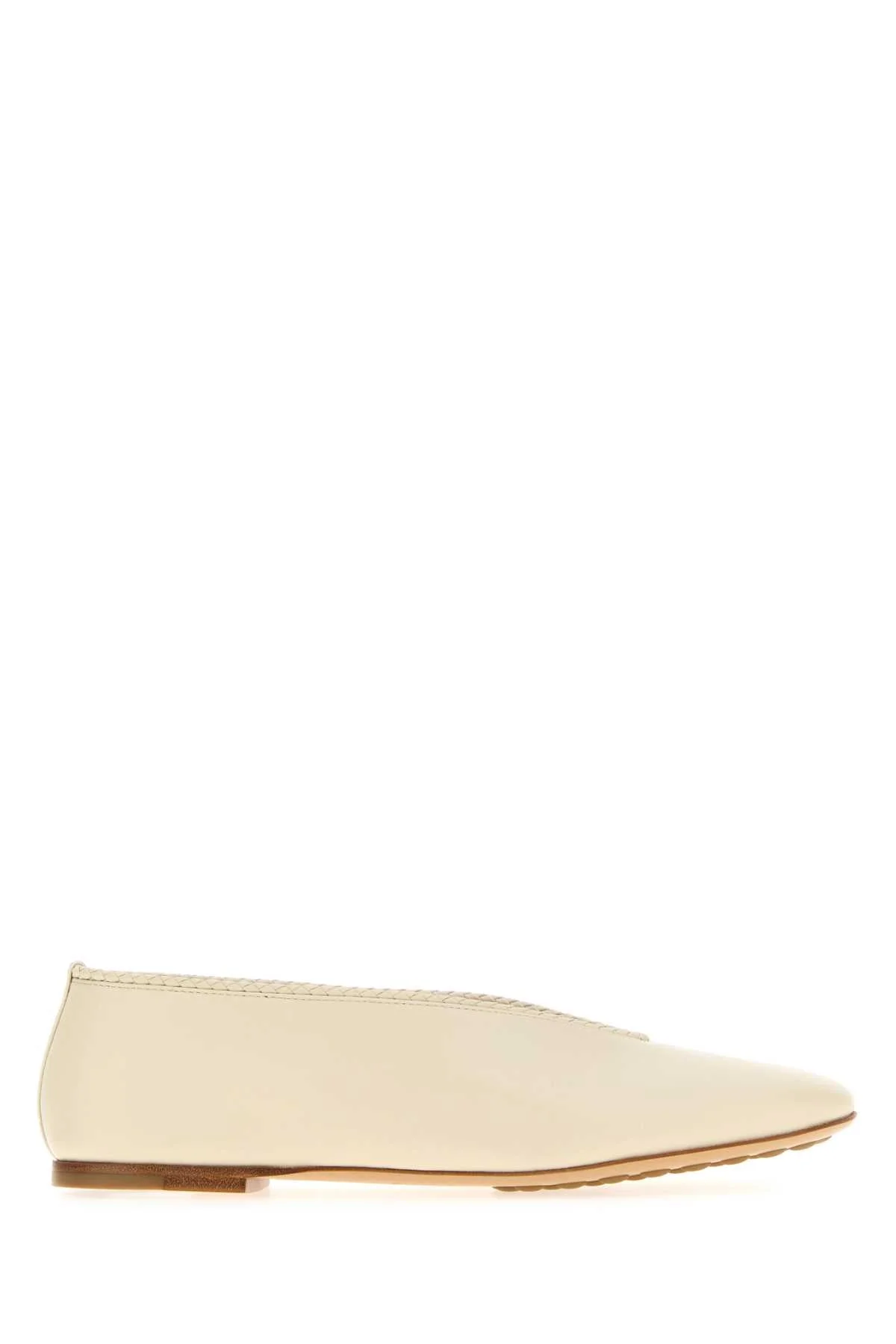 Bottega Veneta Women Ivory Nappa Leather Rosa Ballerinas - 1