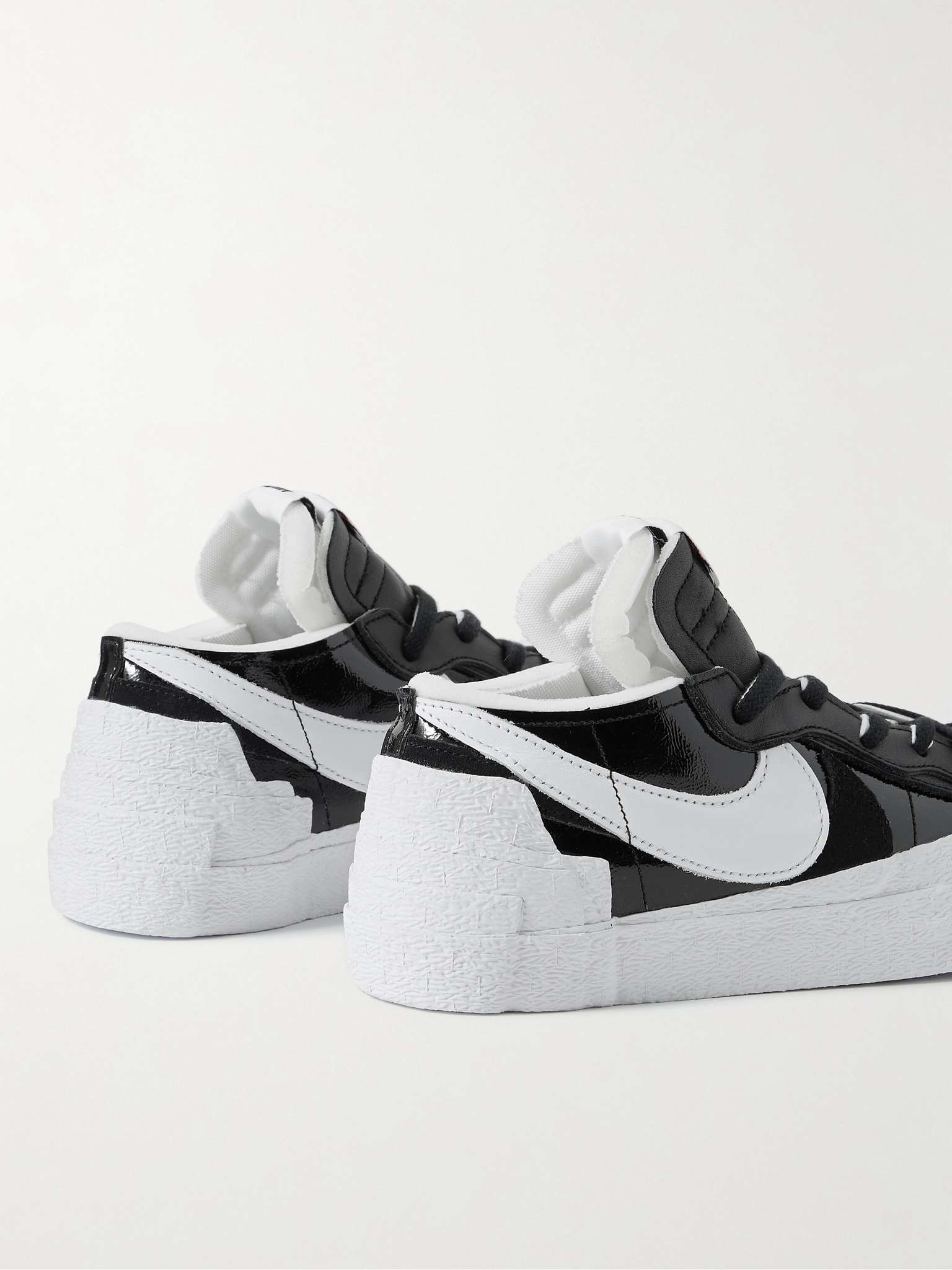 + Sacai Blazer Low Suede-Trimmed Leather Sneakers - 5