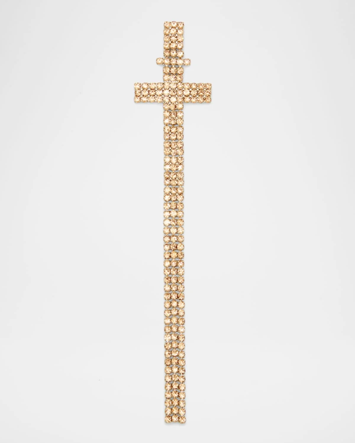 Rhinestone Alphabet Earring, Single - 1