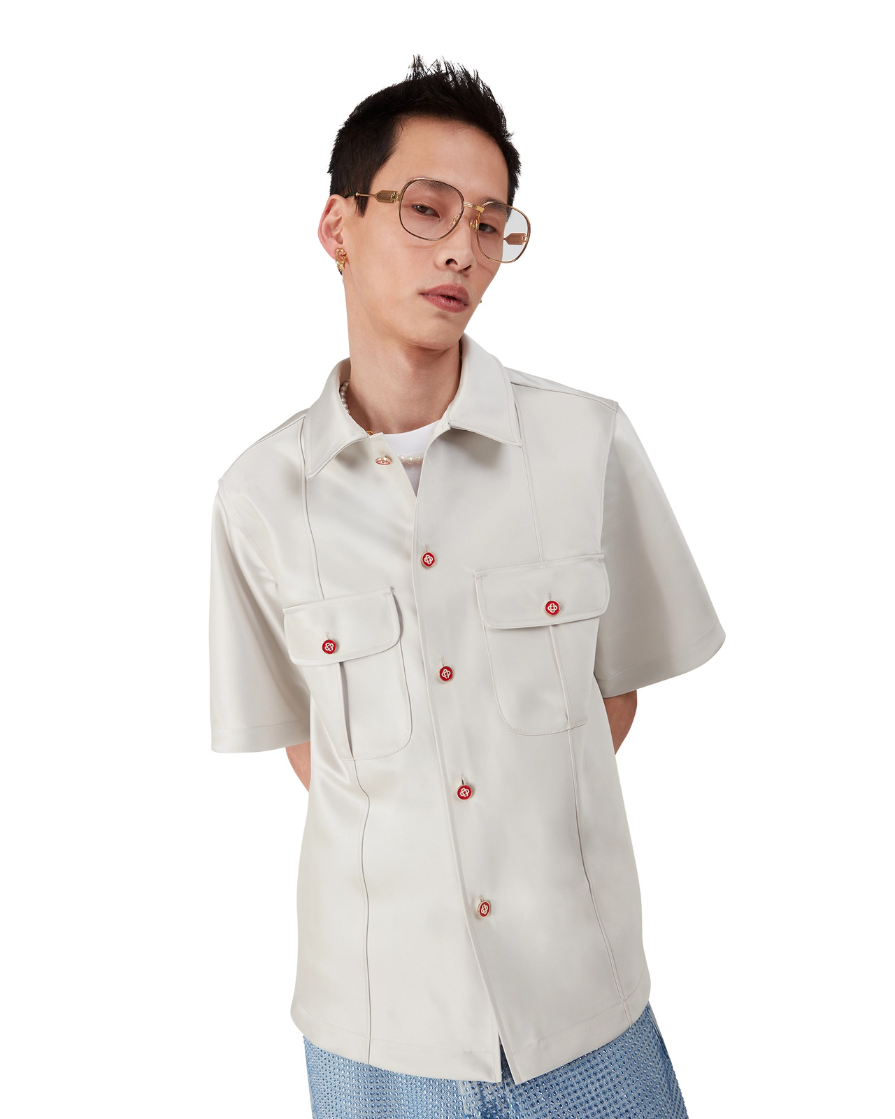 Duchesse Satin Shirt | Casablanca Paris - 5
