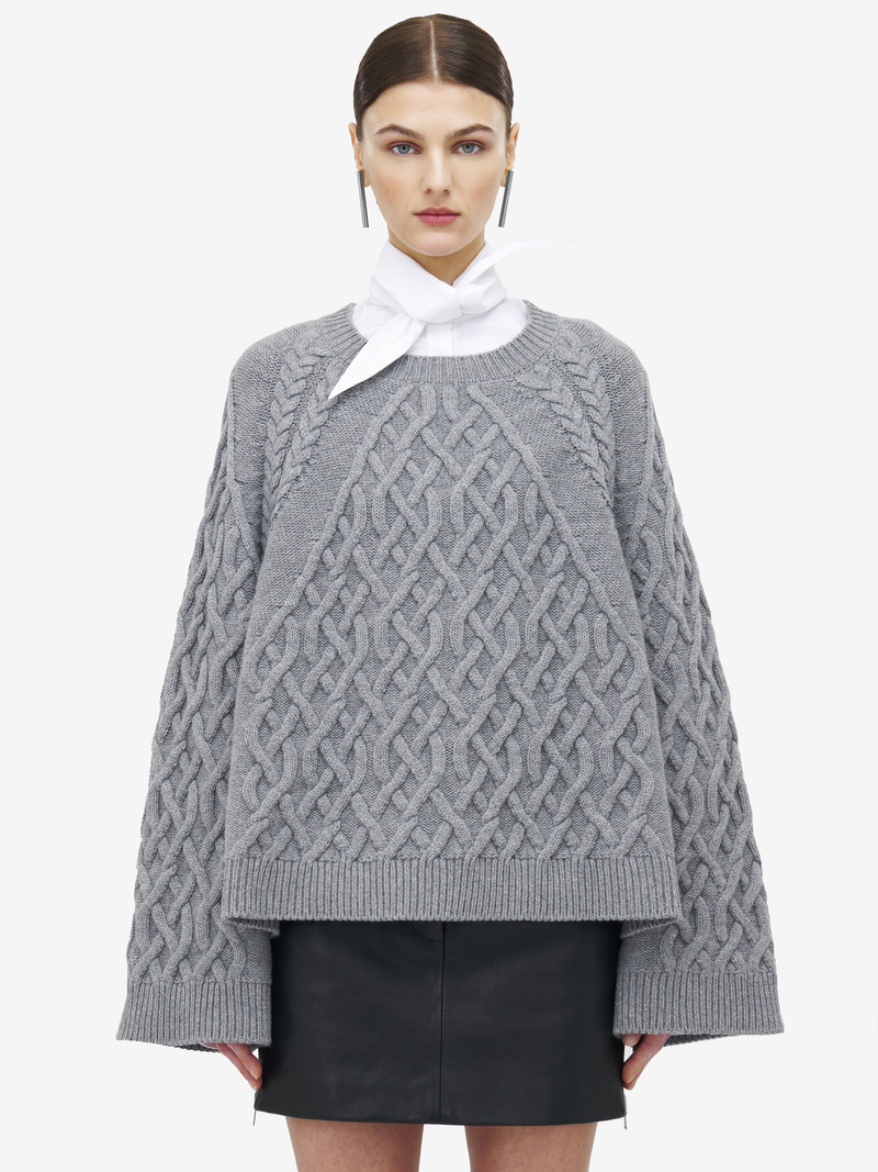 Alexander McQueen Cable Crew Neck Jumper outlook