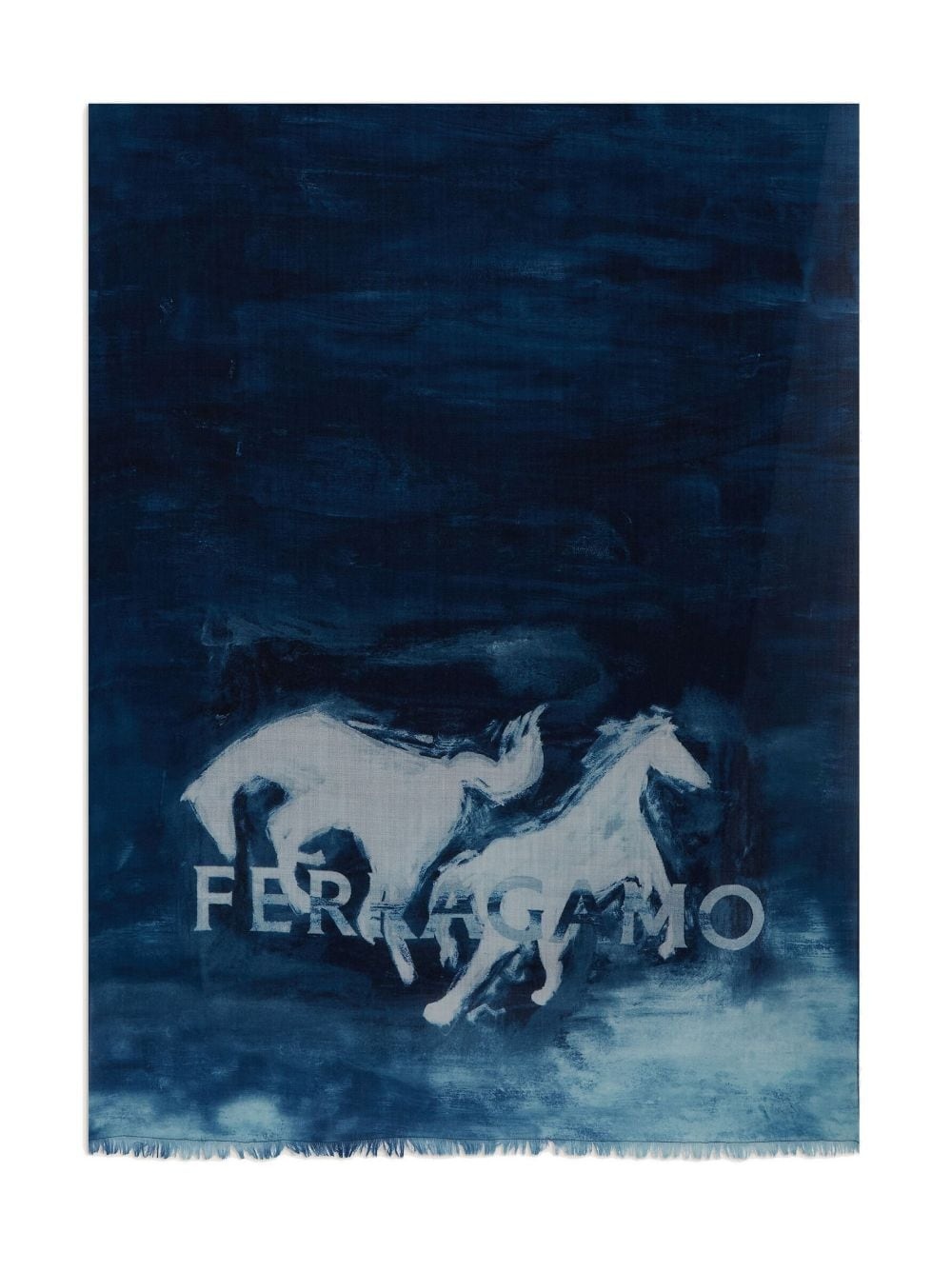 horse-print wool stole - 2