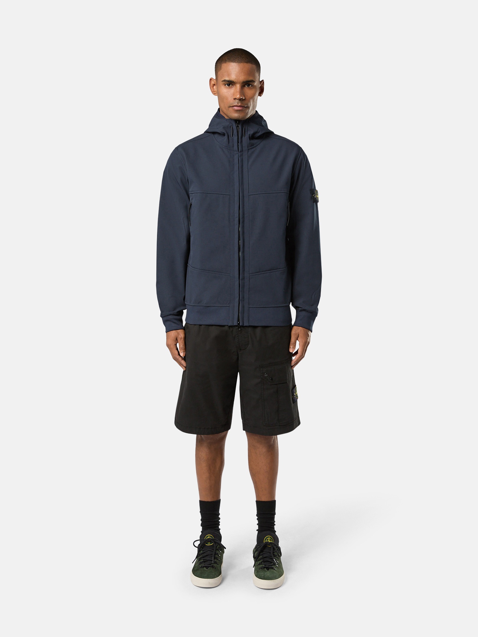 Stone Island Q0322 Soft Shell-R E.Dye Technology Jacket Blue