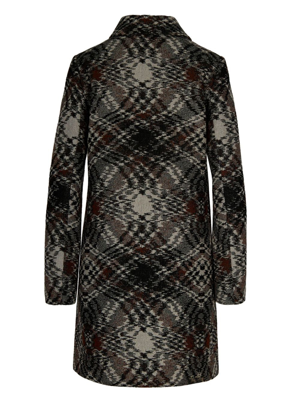 patterned button coat - 2