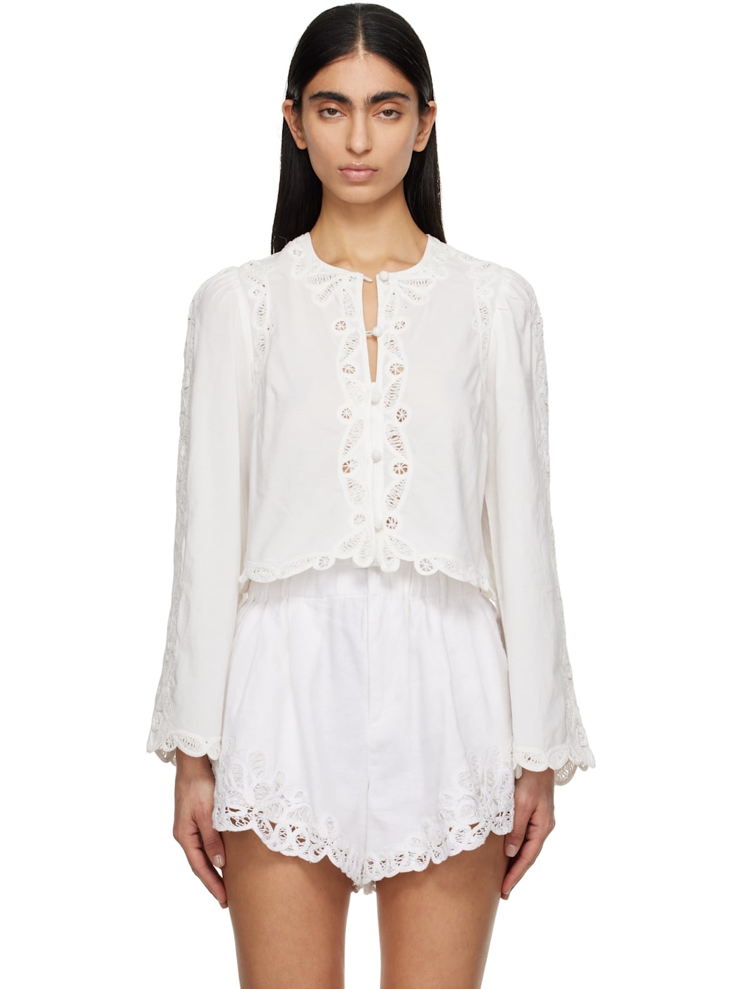 White Elke Blouse - 1