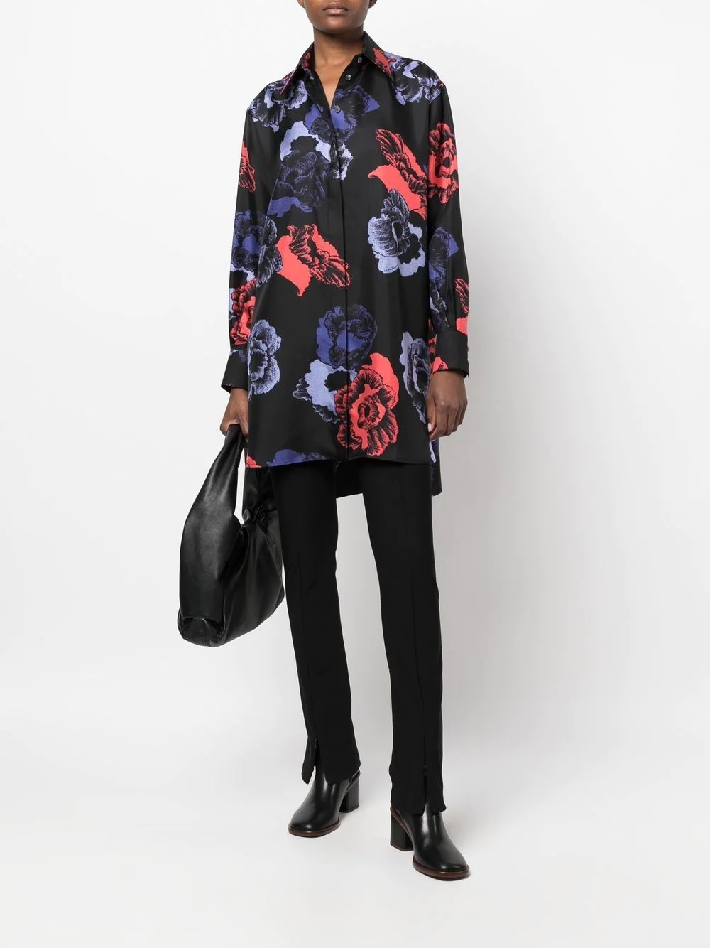 floral-print long-sleeve shirt - 2