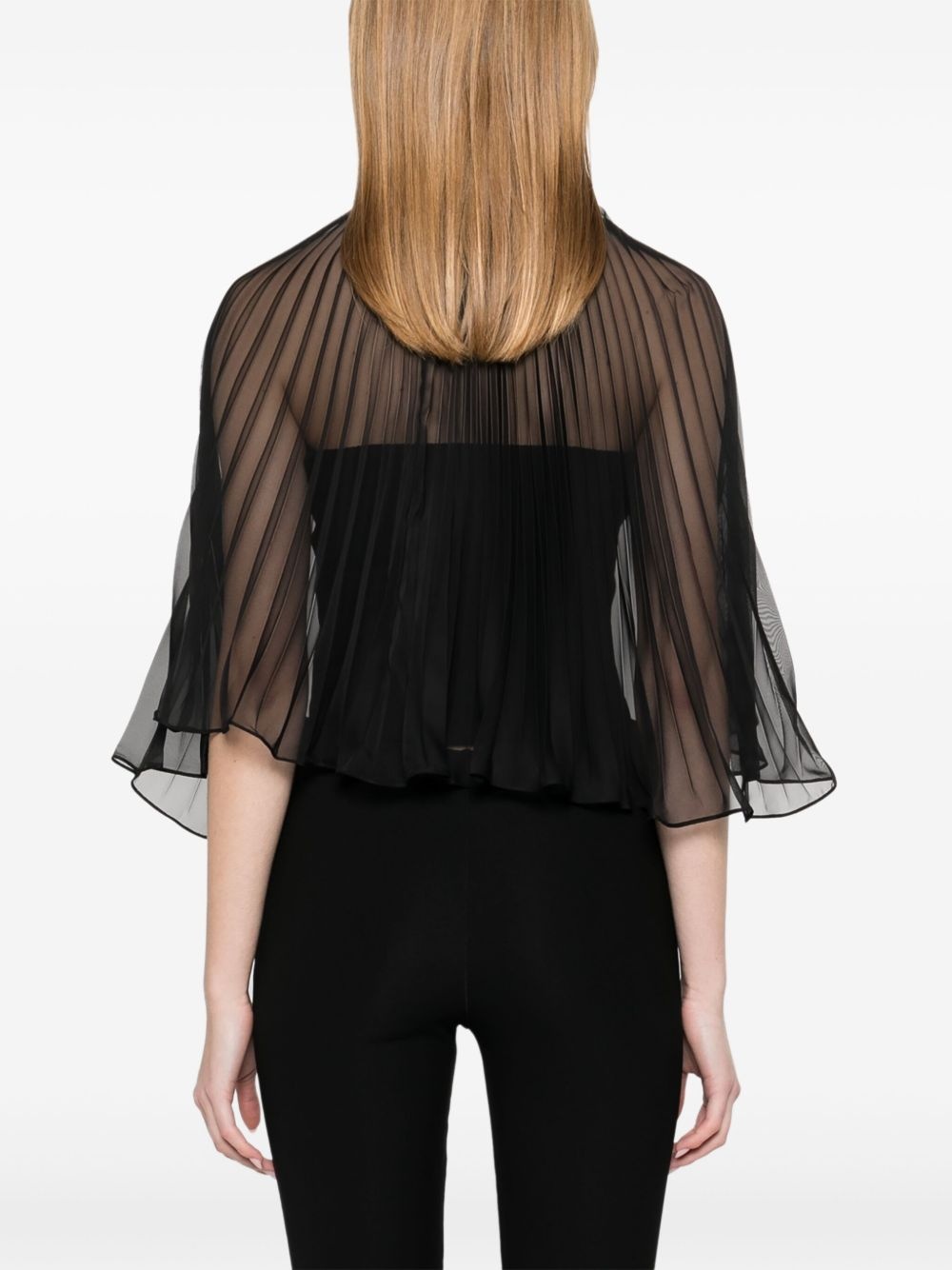 georgette pleated cape - 4