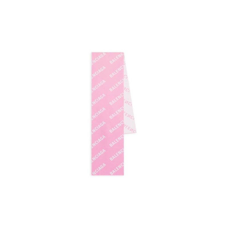 Allover Logo Macro Scarf in Pink 1