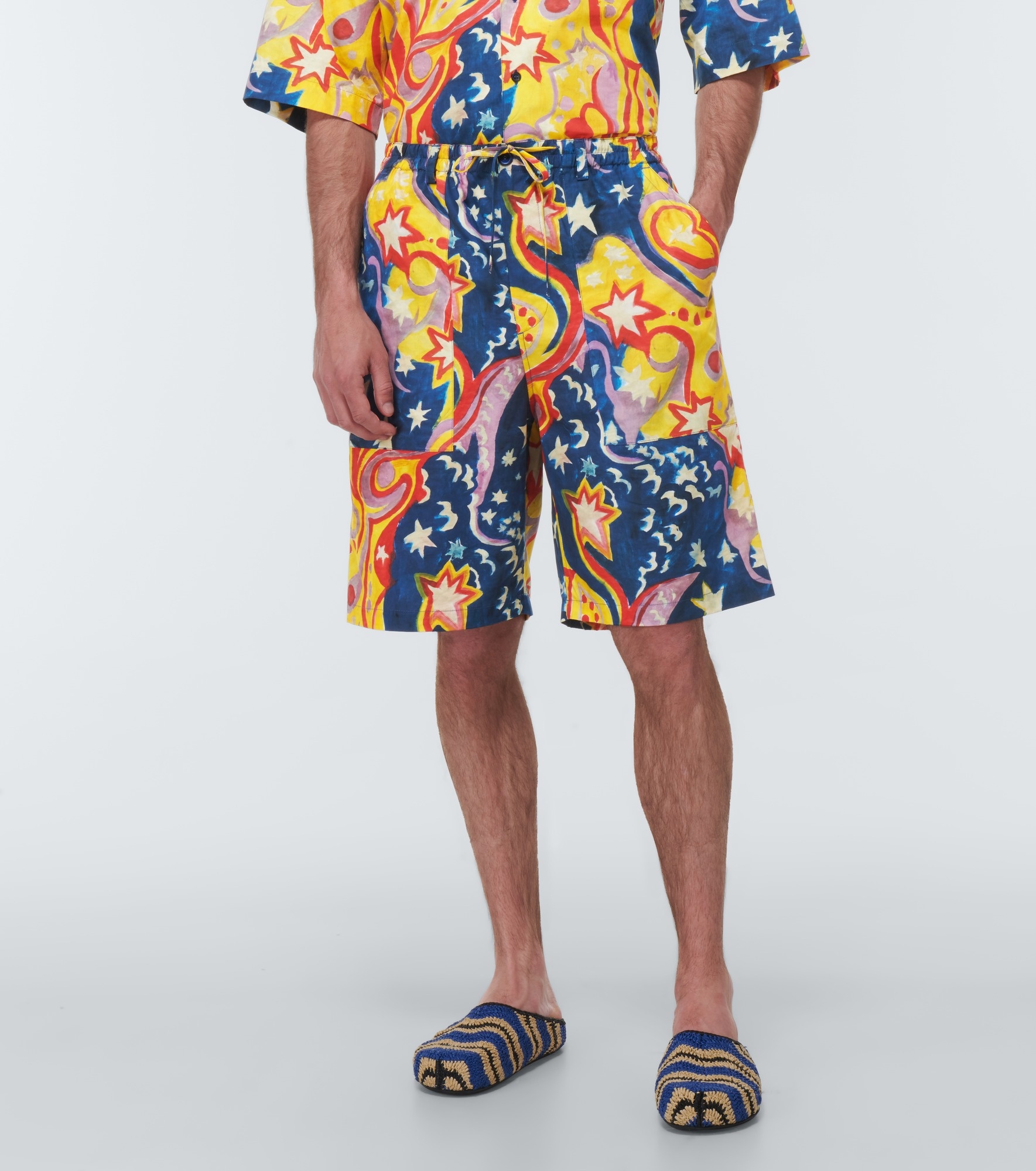 x No Vacancy Inn printed cotton shorts - 3