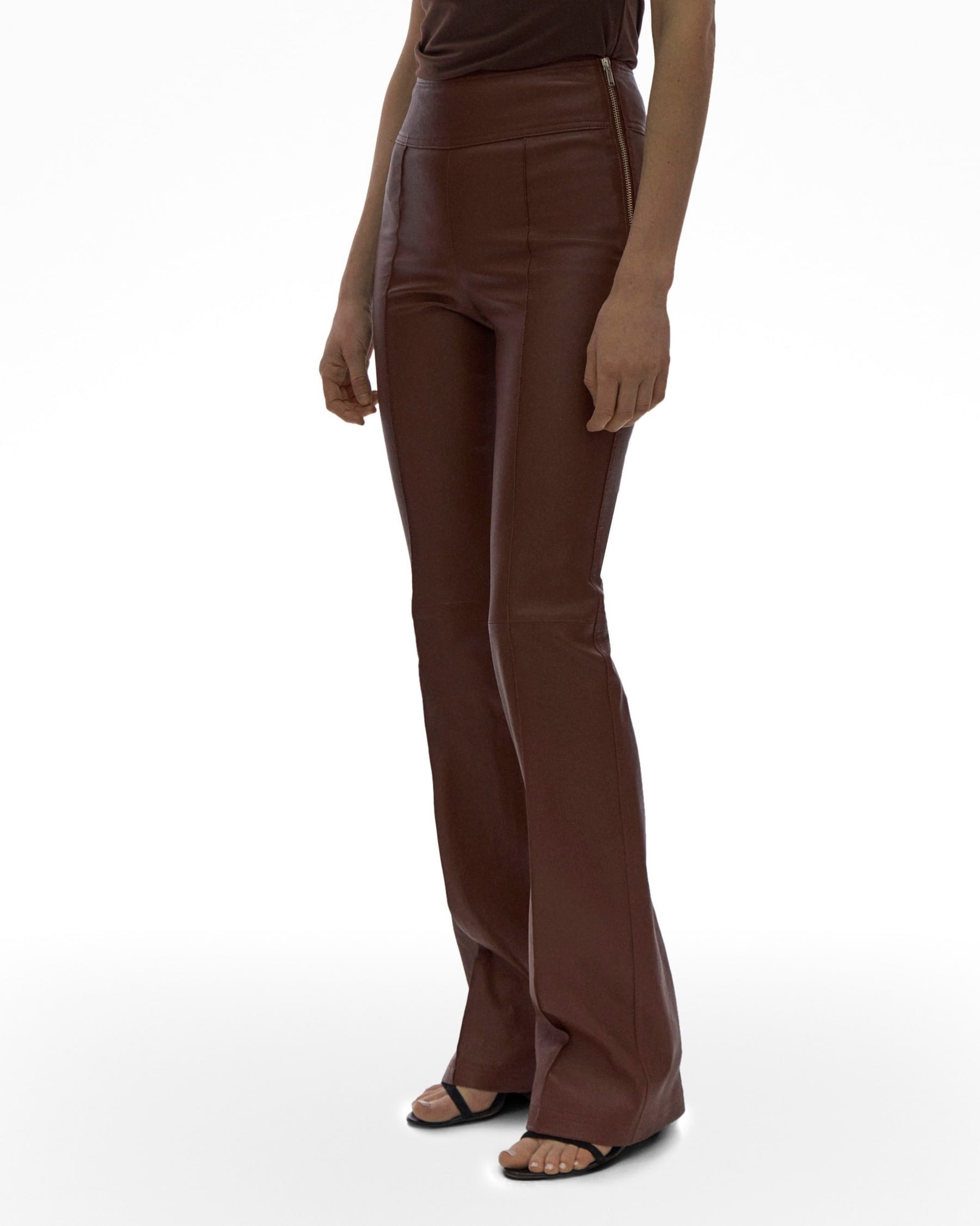 LEATHER BOOTCUT PANT - 5