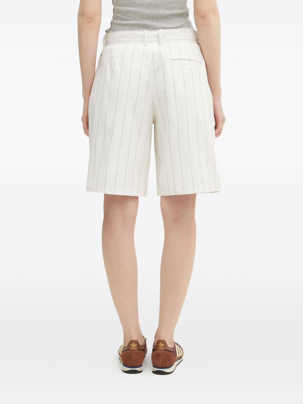 pinstripe shorts - 4
