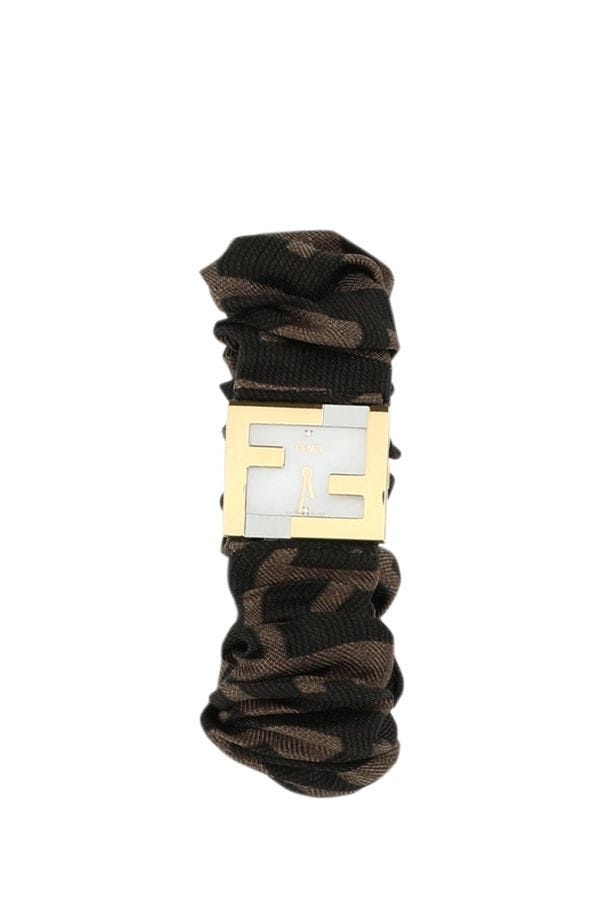 FENDI FENDI WOMAN Stainless Steel And Embroidered Nylon