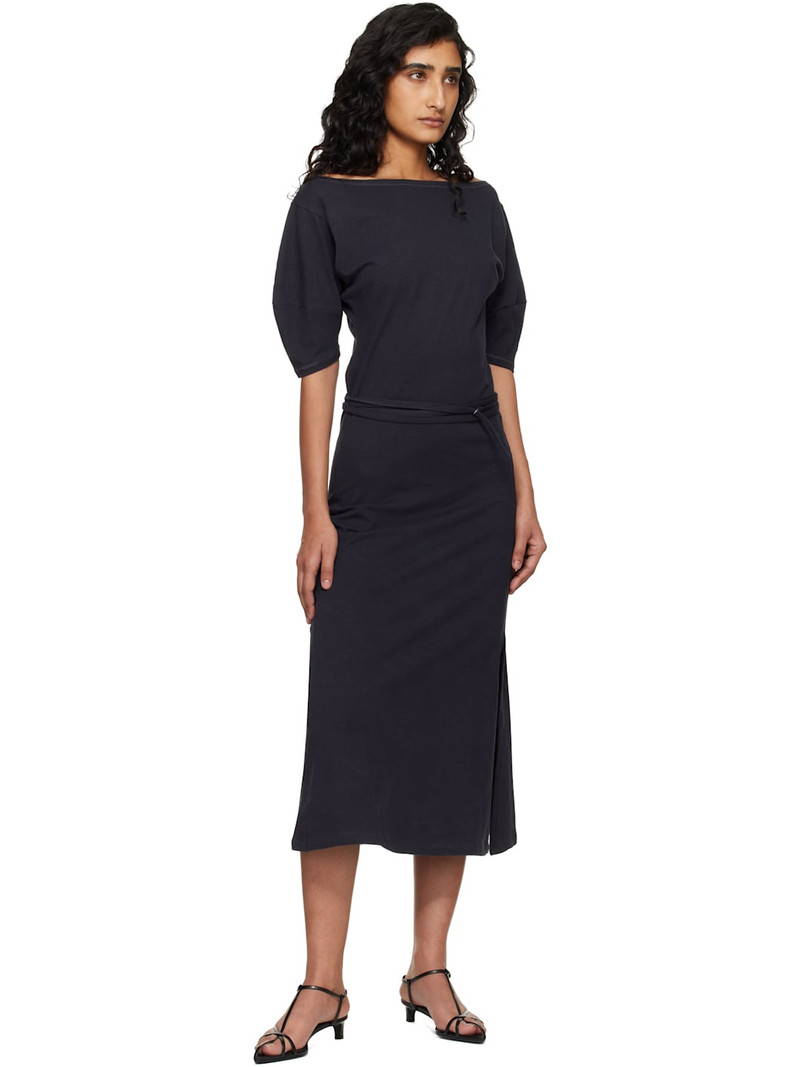 Lemaire Navy Off Shoulder Midi Dress outlook