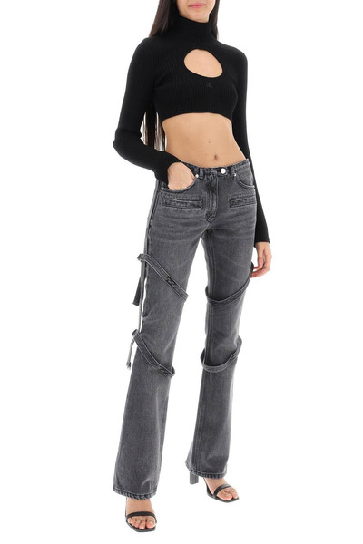 courrèges BOOTCUT JEANS WITH STRAPS outlook