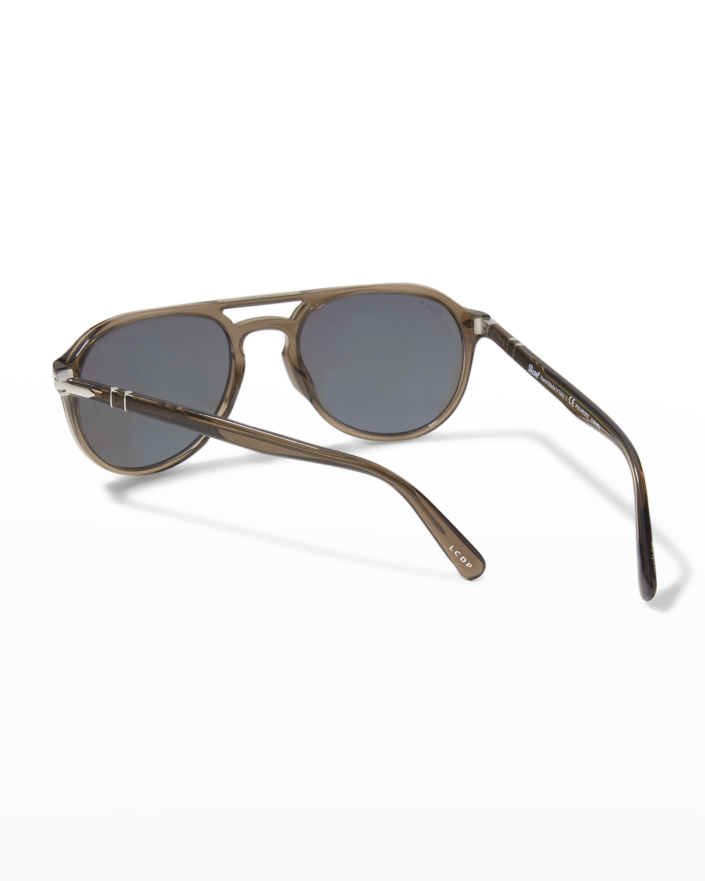 Men's 55mm Double-Bridge Acetate Aviator Sunglasses - 2