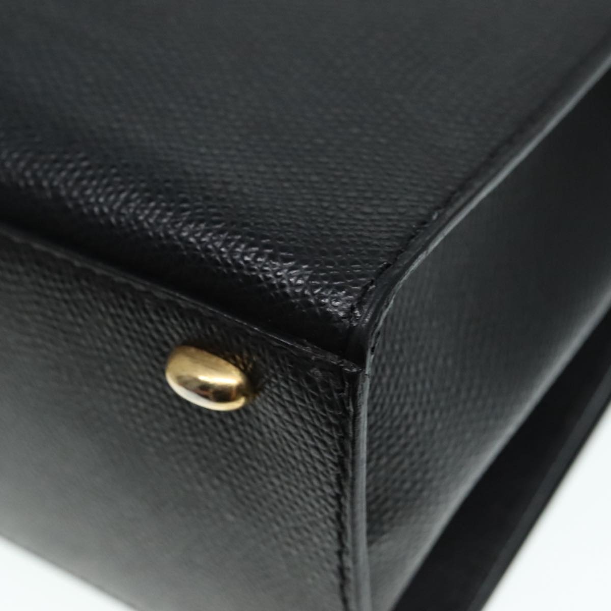 CELINE Hand Bag Leather Black Gold - 16