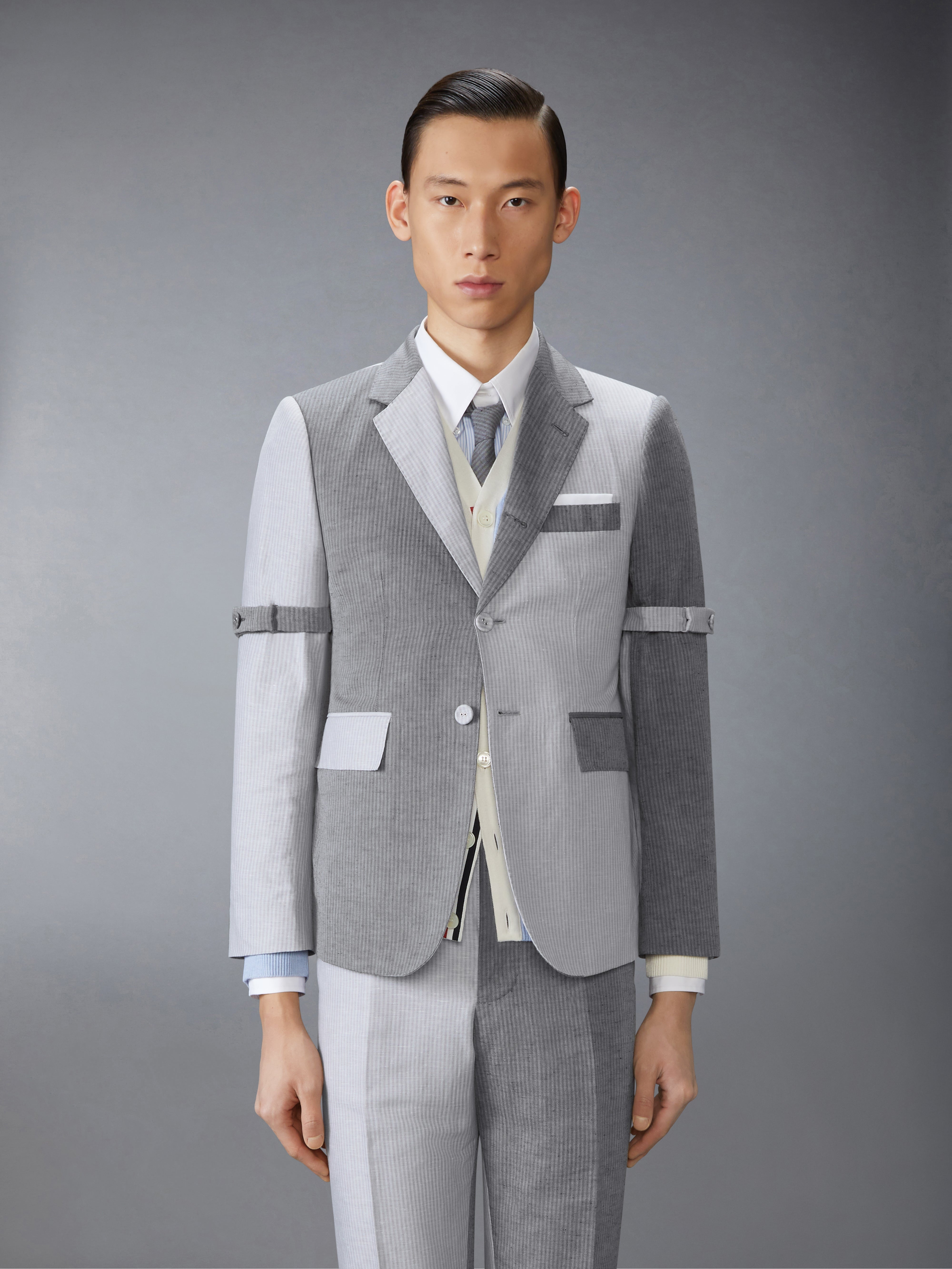 TONAL UNIVERSITY STRIPE LINEN COTTON SPORTCOAT - 2