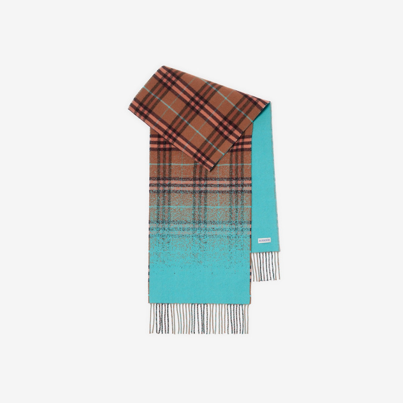 Gradient Check Cashmere Scarf 1