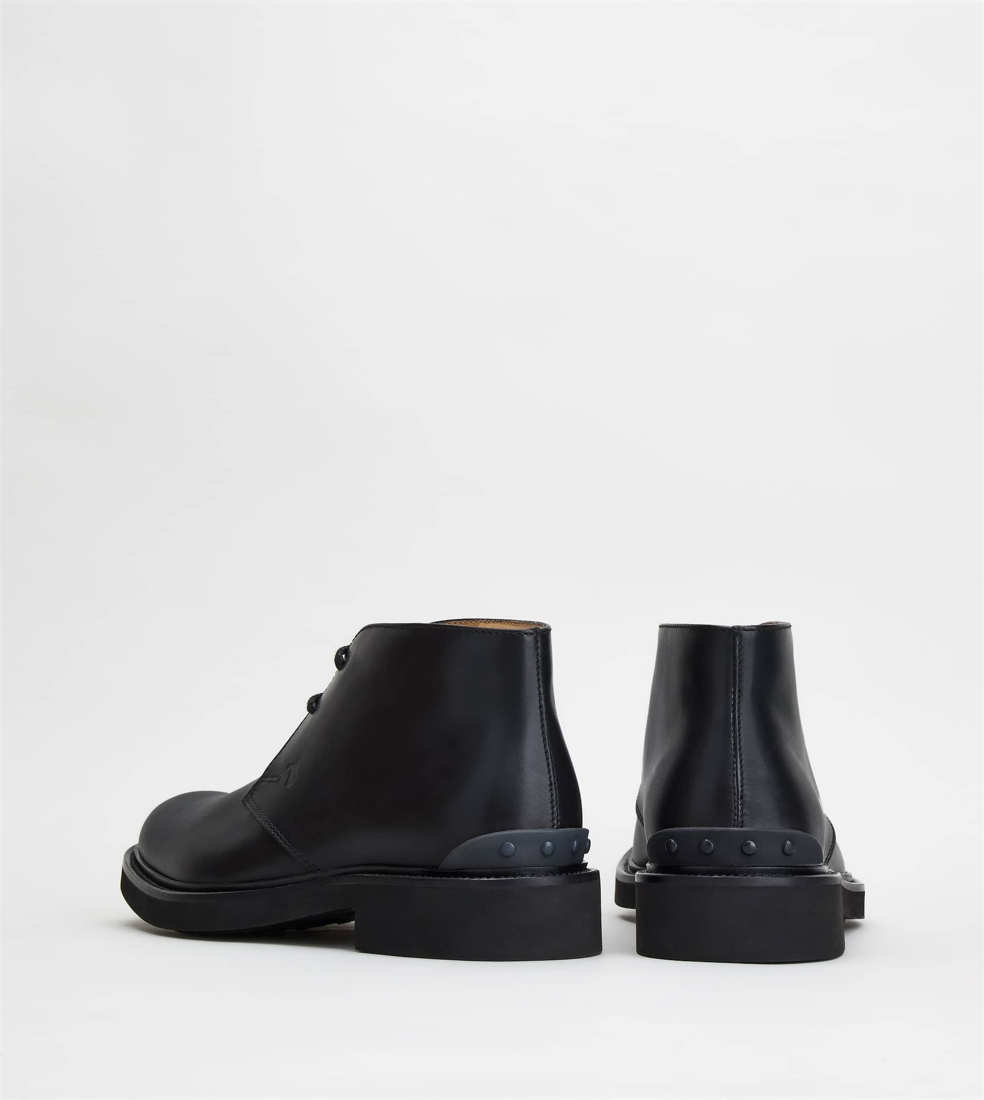 DESERT BOOTS IN LEATHER - BLACK - 3