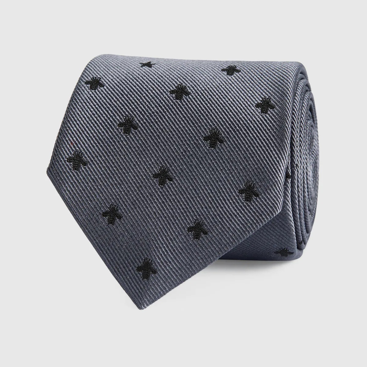 Silk tie with bees and stars - 3