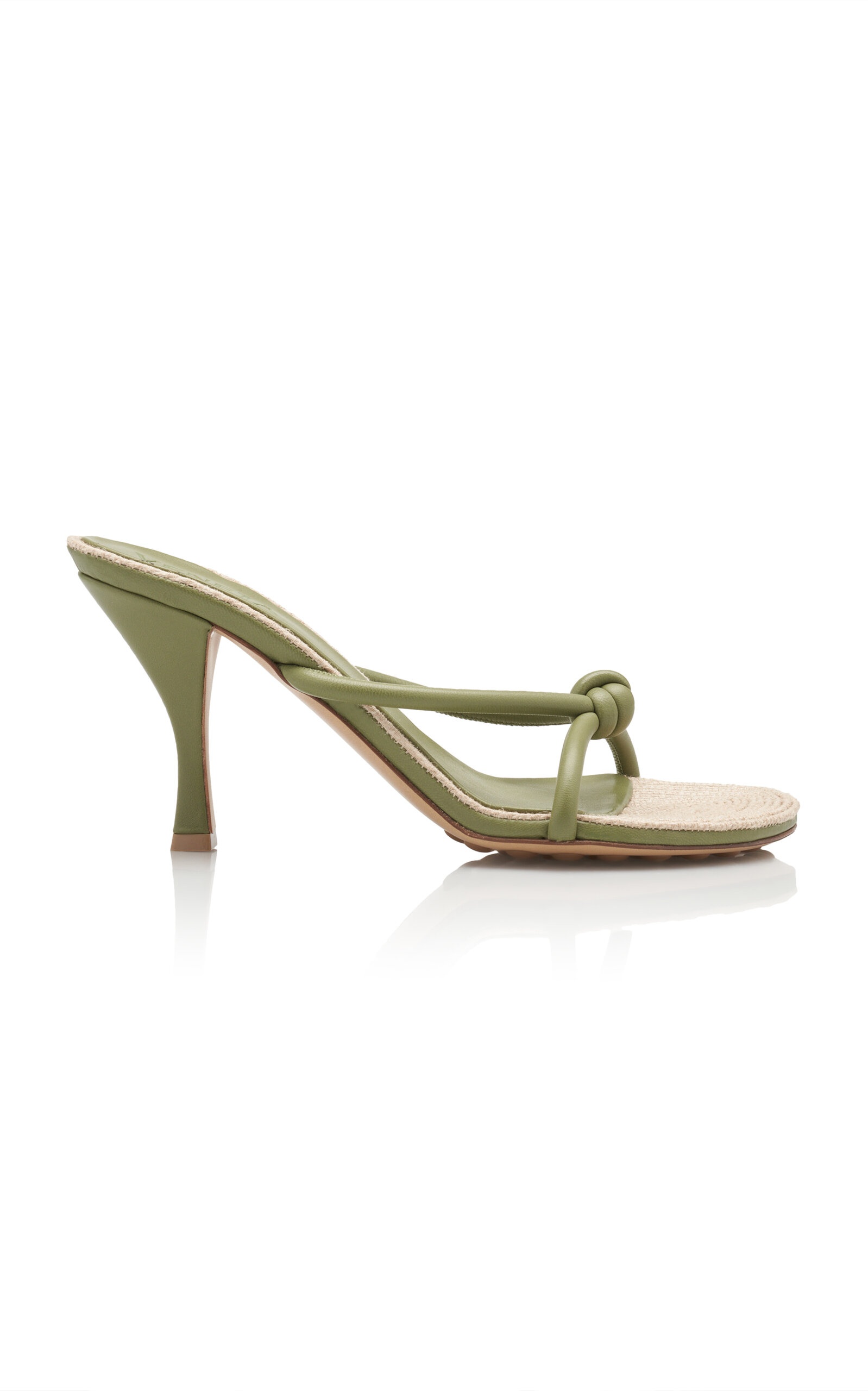 Blink Jute-Trimmed Leather Sandals green - 1