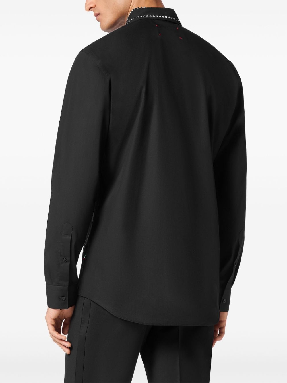 stud-embellished cotton shirt - 3