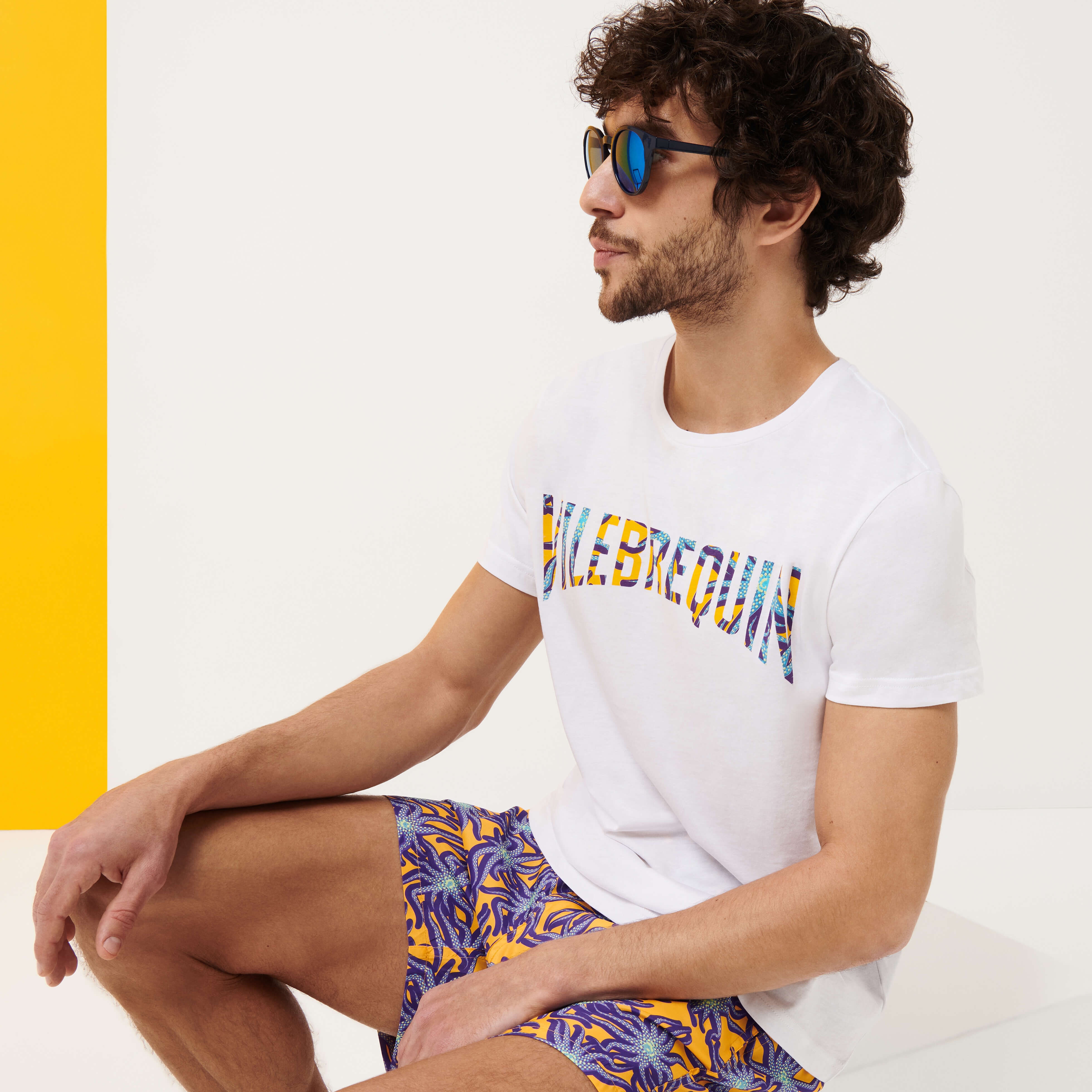 Men Cotton T-Shirt Octopus Band - 7