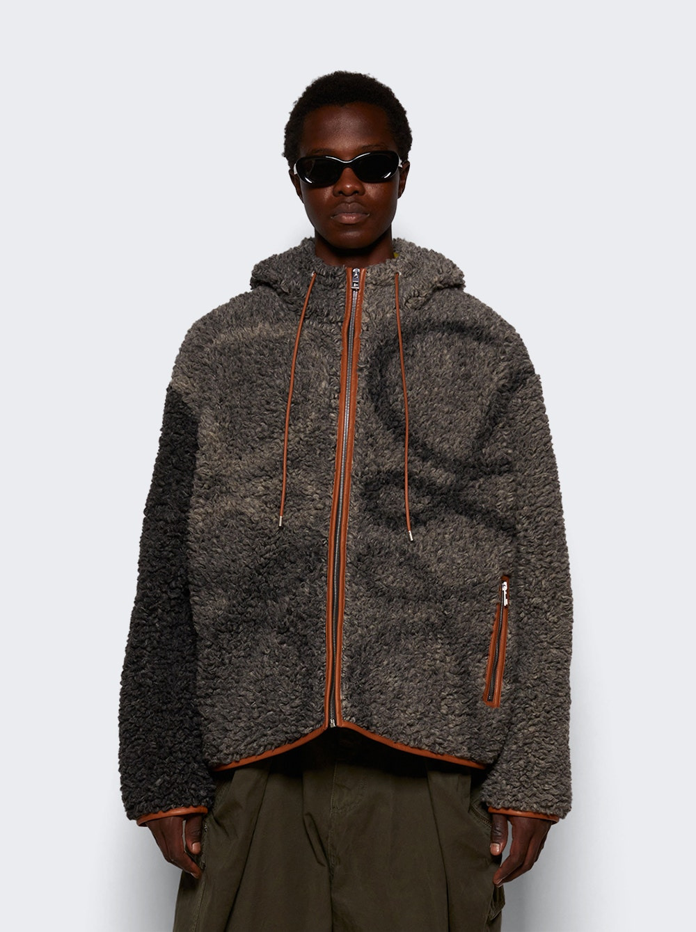 Hooded Wool Jacket Grey - 3