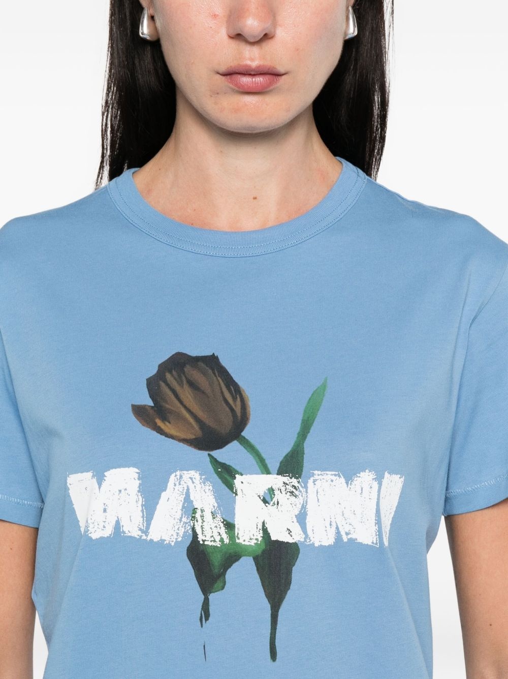 flower-print T-shirt - 5