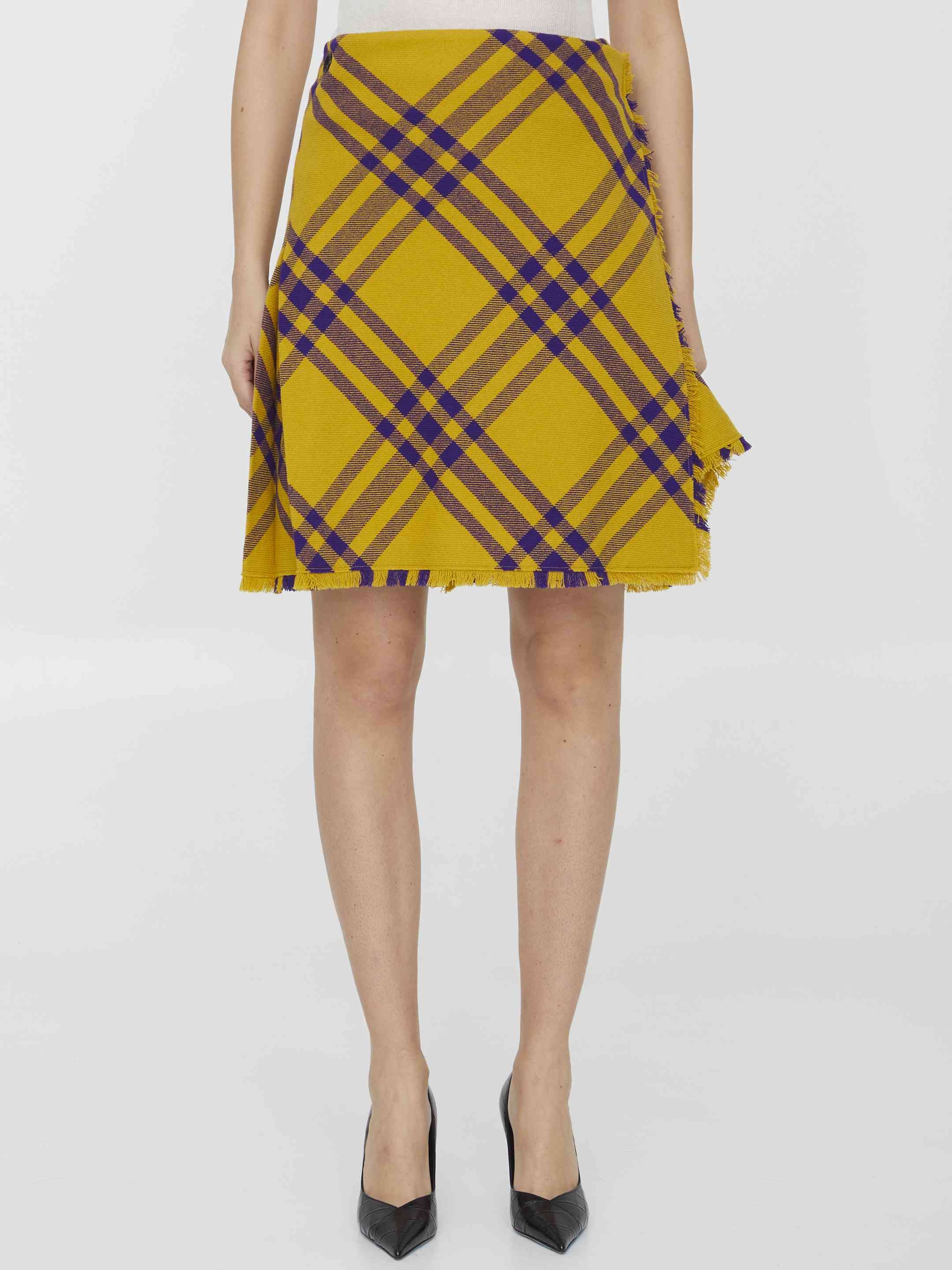 Burberry Women Check Wool Kilt - 1