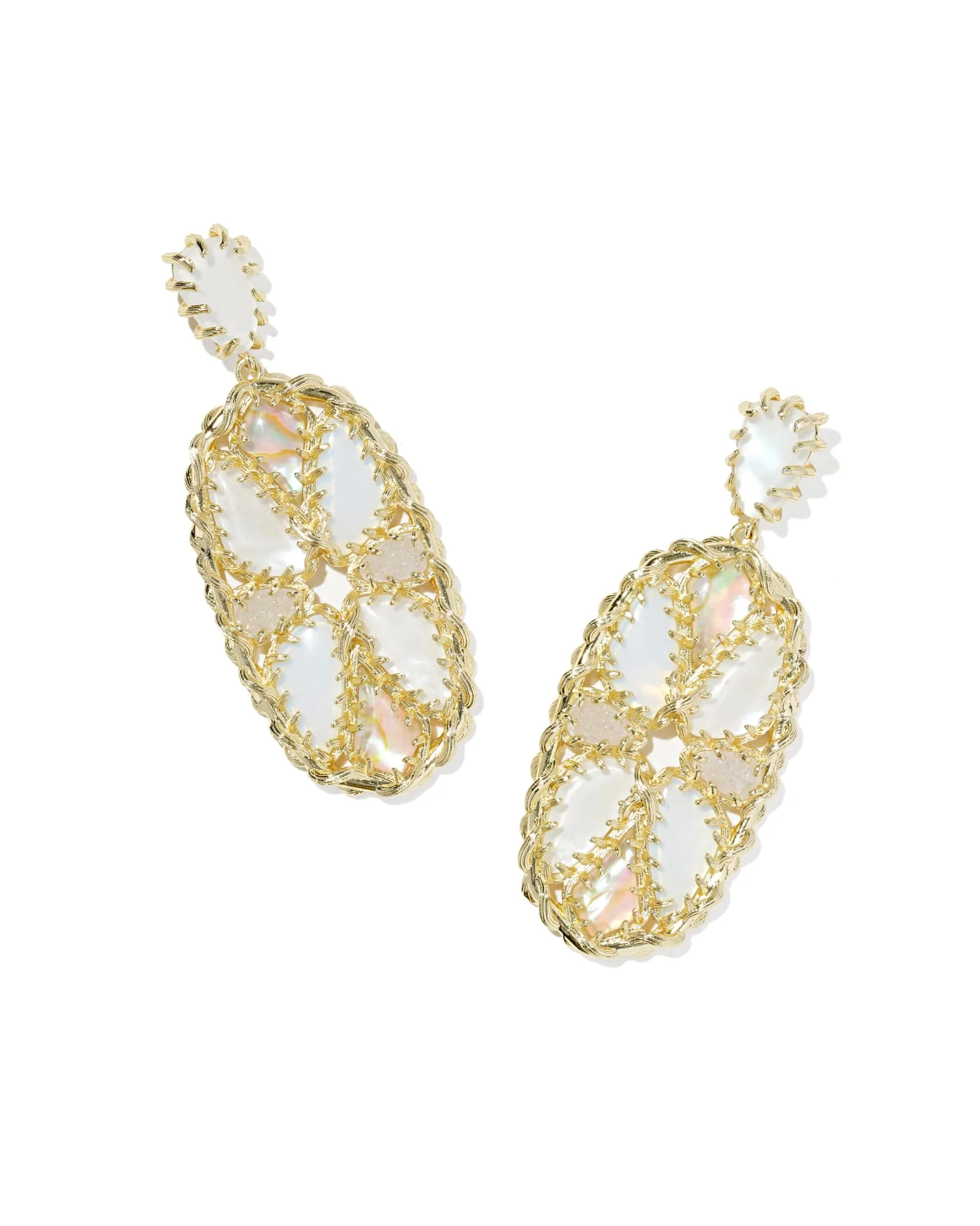 Dolly Parton x Kendra Scott Patchwork Gold Statement Earrings - 1
