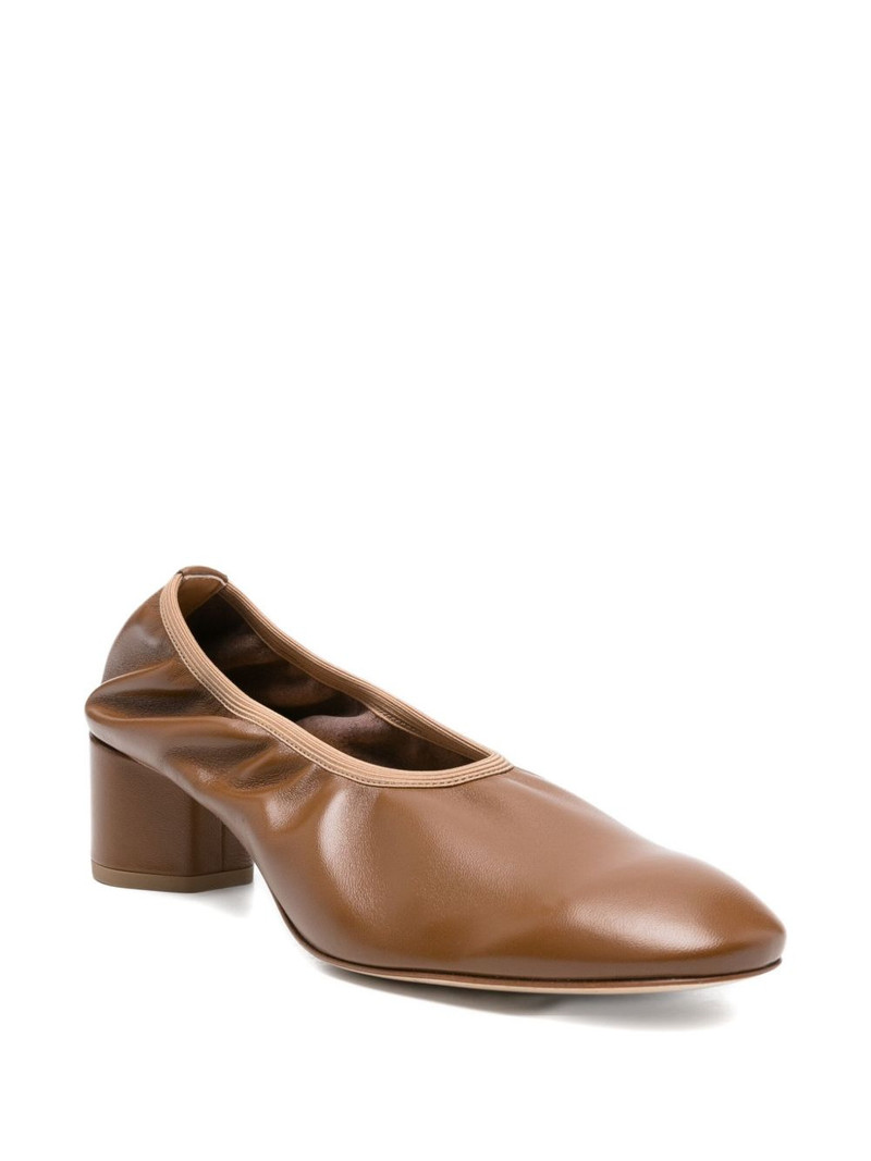 Aeyde 45mm elastic-panel block-heel pumps outlook