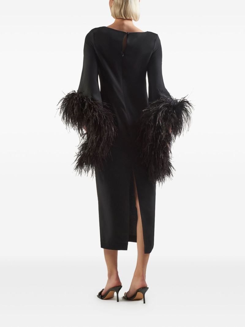 Del Lago feather-embellished midi dress 3