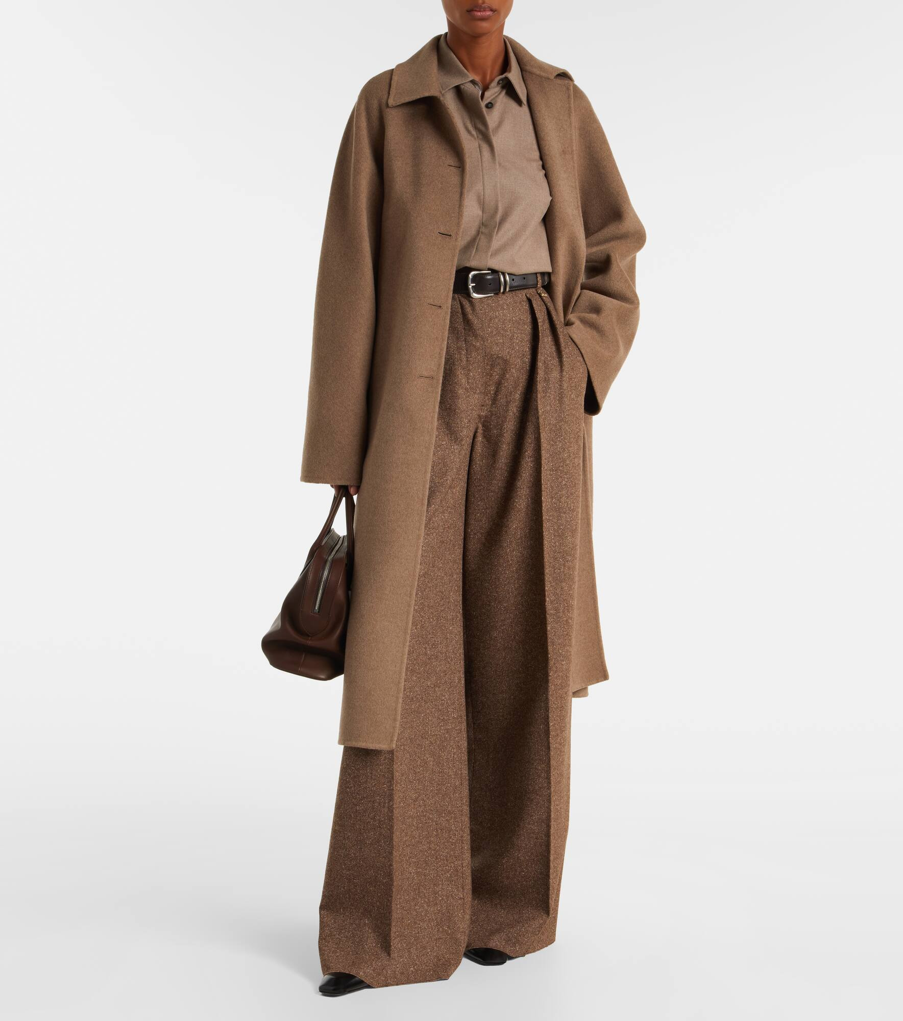 Brava wool and silk-blend wide-leg pants - 2