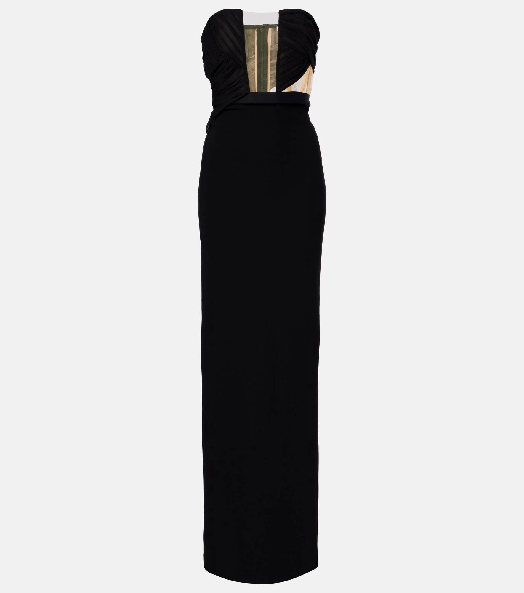 Cutout strapless gown - 1