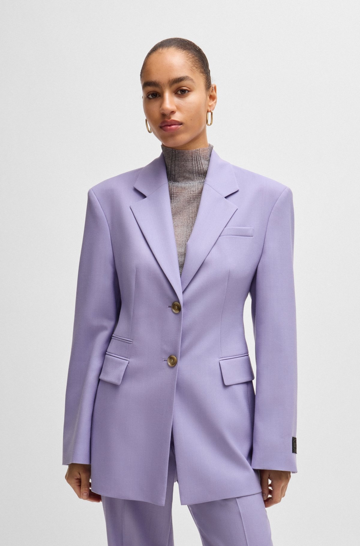 SLIM-FIT JACKET IN WOOL TWILL - 2