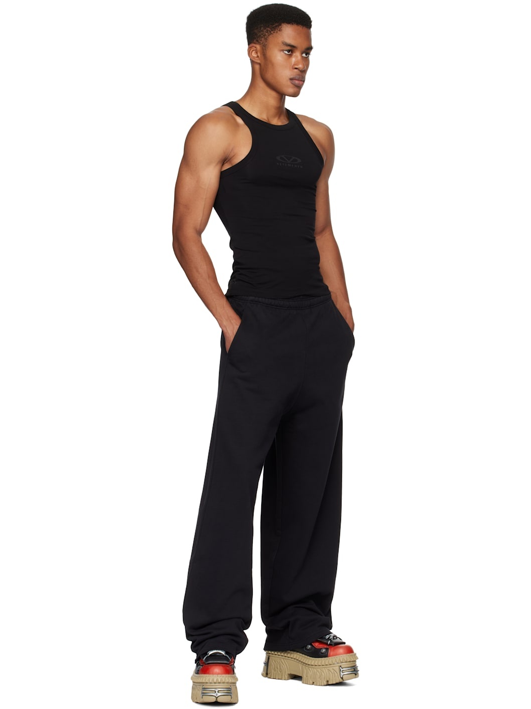 Black Oval Logo Tank Top - 4